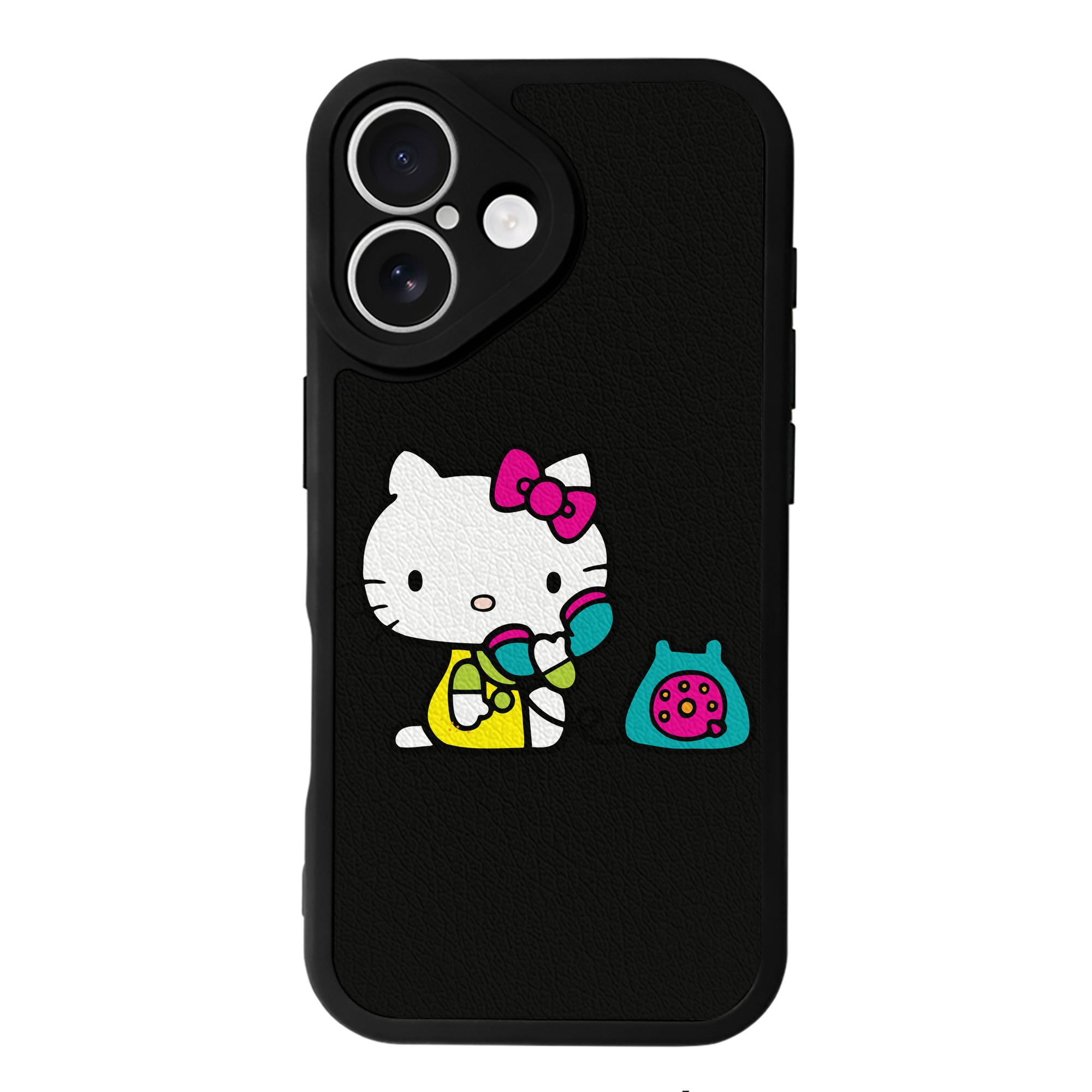（画像用） Hello Kitty ハローキティ 【iPhone 16シリーズ対応】シリコンスマホケース（レザー調） 材質：シリコン